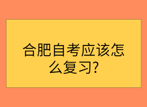 合肥自考專科如何復習?