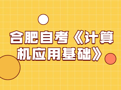 合肥自考《計算機應(yīng)用基礎(chǔ)》